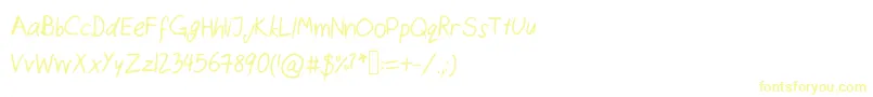 Подробнее о шрифте Catshandwriting Шрифт Catshandwriting – жёлтые шрифты на белом фоне