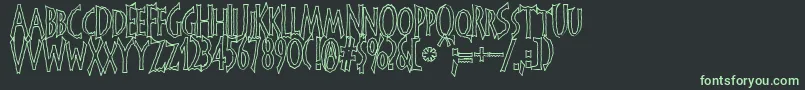 FrankendorkHollow Font – Green Fonts on Black Background