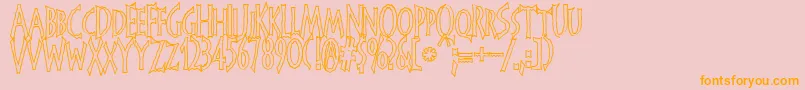 Más sobre la fuente FrankendorkHollow fuente FrankendorkHollow – Fuentes Naranjas Sobre Fondo Rosa