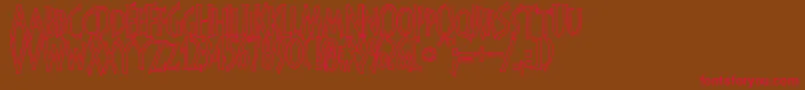 FrankendorkHollow Font – Red Fonts on Brown Background