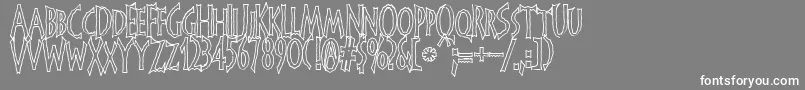 FrankendorkHollow Font – White Fonts on Gray Background