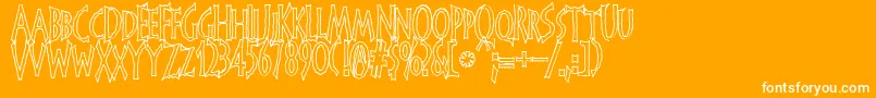 FrankendorkHollow Font – White Fonts on Orange Background