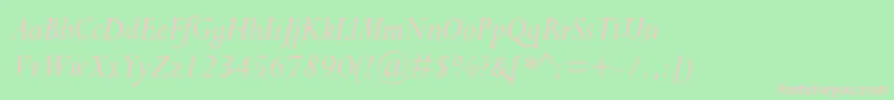 PerpetuastdItalic Font – Pink Fonts on Green Background