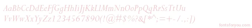 PerpetuastdItalic Font – Pink Fonts on White Background