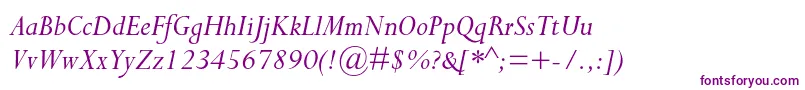 PerpetuastdItalic Font – Purple Fonts on White Background