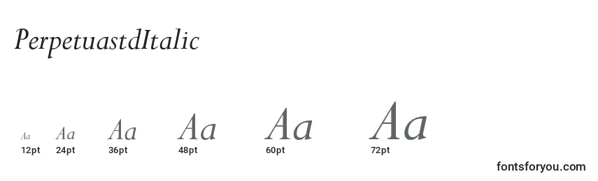 Размеры шрифта PerpetuastdItalic