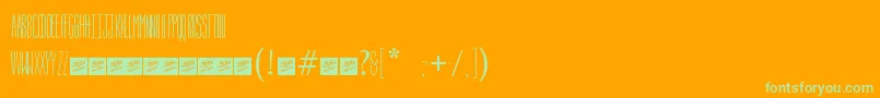 SlimChefPersonalUse Font – Green Fonts on Orange Background