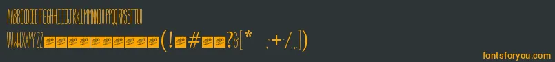 Шрифт SlimChefPersonalUse – оранжевые шрифты на чёрном фоне