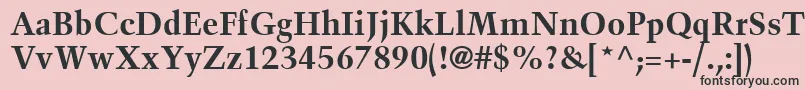 フォントBlackfordSsiBold – ピンクの背景に黒い文字