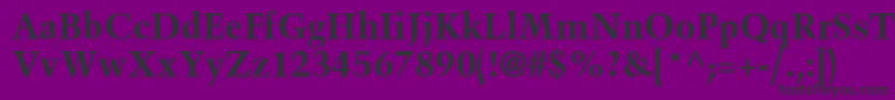 BlackfordSsiBold-Schriftart – Schwarze Schriften auf violettem Hintergrund