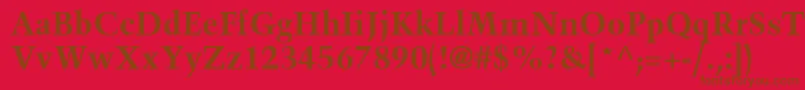 BlackfordSsiBold Font – Brown Fonts on Red Background