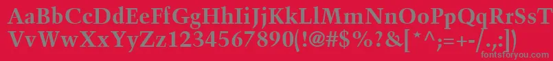フォントBlackfordSsiBold – 赤い背景に灰色の文字