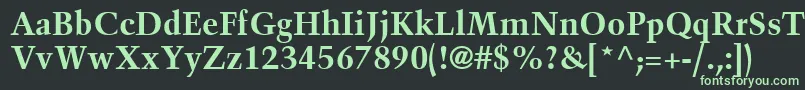 フォントBlackfordSsiBold – 黒い背景に緑の文字