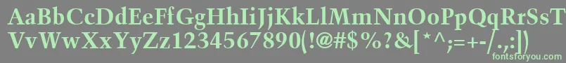 BlackfordSsiBold-fontti – vihreät fontit harmaalla taustalla
