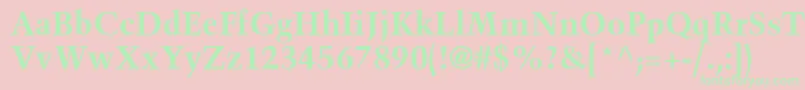 Шрифт BlackfordSsiBold – зелёные шрифты на розовом фоне