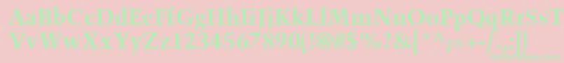 BlackfordSsiBold Font – Green Fonts on Pink Background