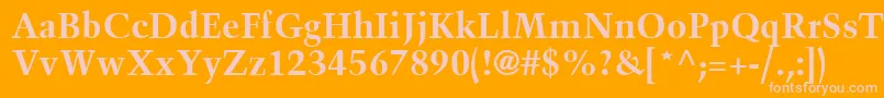 BlackfordSsiBold Font – Pink Fonts on Orange Background