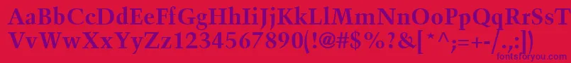 BlackfordSsiBold Font – Purple Fonts on Red Background