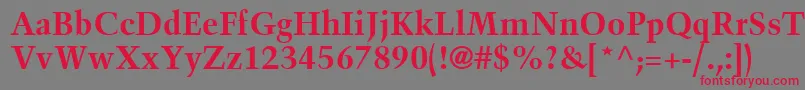BlackfordSsiBold Font – Red Fonts on Gray Background