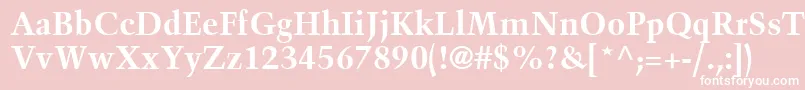 BlackfordSsiBold-fontti – valkoiset fontit vaaleanpunaisella taustalla