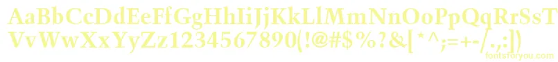BlackfordSsiBold-Schriftart – Gelbe Schriften auf weißem Hintergrund
