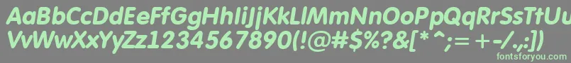 AFuturaroundBolditalic Font – Green Fonts on Gray Background