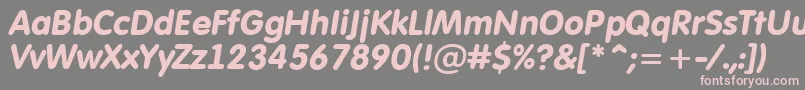 AFuturaroundBolditalic Font – Pink Fonts on Gray Background