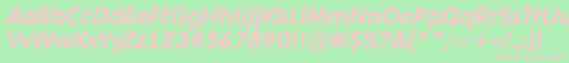 AFuturaroundBolditalic Font – Pink Fonts on Green Background