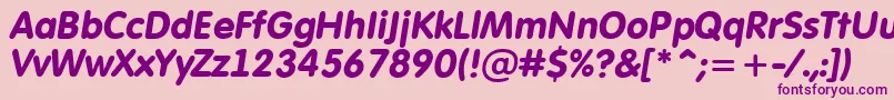 AFuturaroundBolditalic Font – Purple Fonts on Pink Background