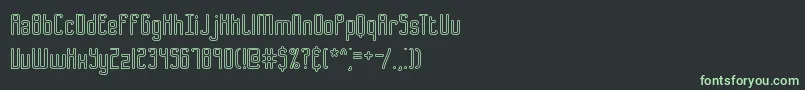Fonte B2sqol1 – fontes verdes em um fundo preto