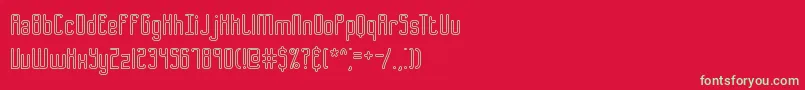 フォントB2sqol1 – 赤い背景に緑の文字