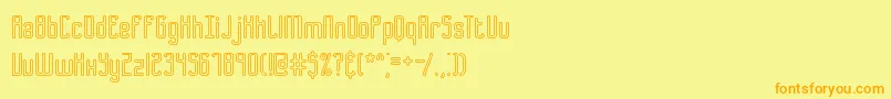フォントB2sqol1 – オレンジの文字が黄色の背景にあります。