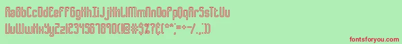 B2sqol1 Font – Red Fonts on Green Background
