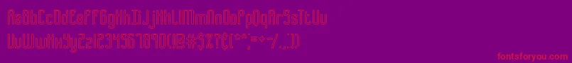 B2sqol1 Font – Red Fonts on Purple Background