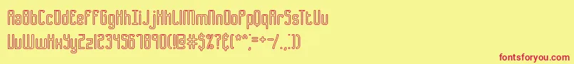 フォントB2sqol1 – 赤い文字の黄色い背景