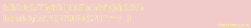 フォントB2sqol1 – 黄色のフォント、ピンクの背景
