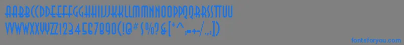 AnnaItcTt Font – Blue Fonts on Gray Background