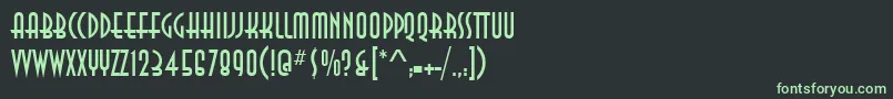 Шрифт AnnaItcTt – зелёные шрифты на чёрном фоне