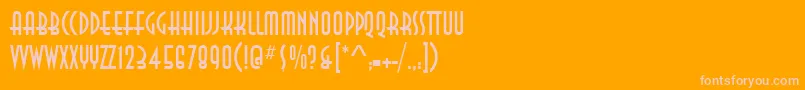AnnaItcTt Font – Pink Fonts on Orange Background