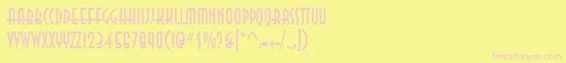 フォントAnnaItcTt – ピンクのフォント、黄色の背景