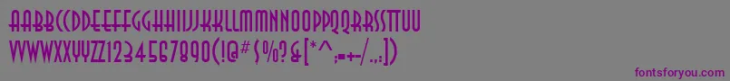 AnnaItcTt-fontti – violetit fontit harmaalla taustalla