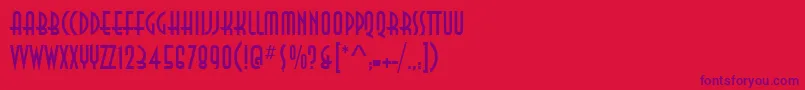 AnnaItcTt Font – Purple Fonts on Red Background