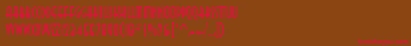 AnnaItcTt Font – Red Fonts on Brown Background