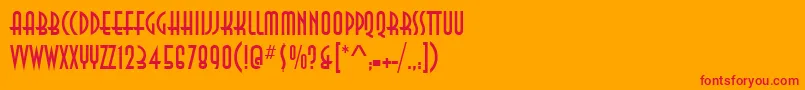 AnnaItcTt Font – Red Fonts on Orange Background