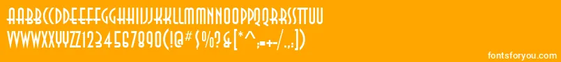 AnnaItcTt Font – White Fonts on Orange Background