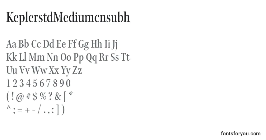 Schriftart KeplerstdMediumcnsubh – Alphabet, Zahlen, spezielle Symbole