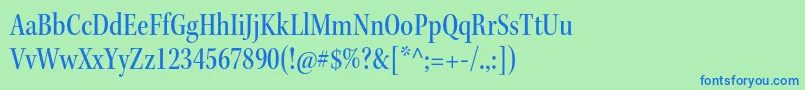 KeplerstdMediumcnsubh Font – Blue Fonts on Green Background