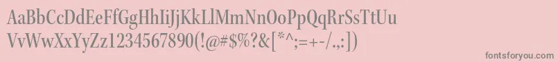 KeplerstdMediumcnsubh Font – Gray Fonts on Pink Background