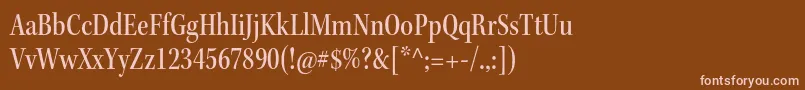 KeplerstdMediumcnsubh Font – Pink Fonts on Brown Background