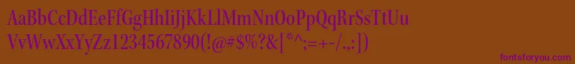 KeplerstdMediumcnsubh Font – Purple Fonts on Brown Background